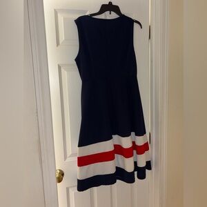 SHEIN Curve Dress in Navy with Red and White Stripes